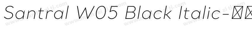 Santral W05 Black Italic字体转换